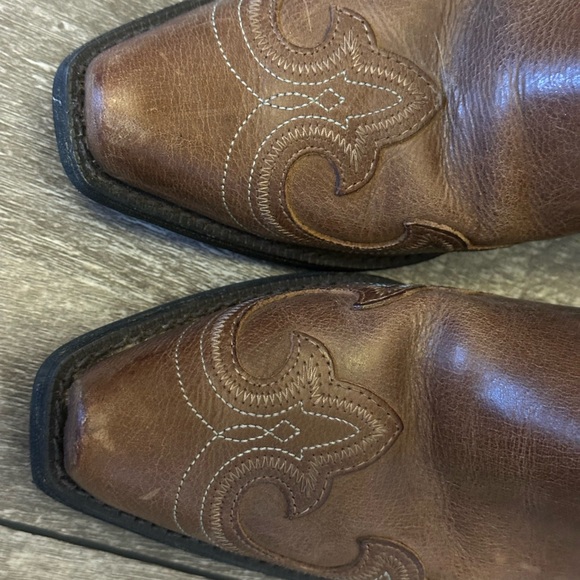 Brown leather cowboy boots 6.5 - Picture 4 of 8